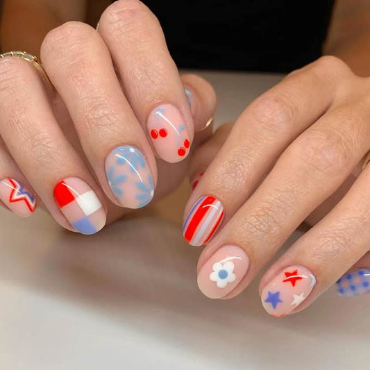 GLAMPOP Patriotic Chic Press-on Nails