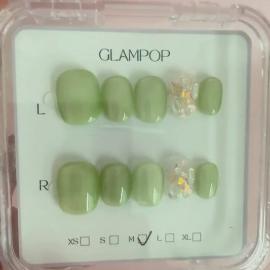 Celestial Mint Handmade Press-On Nails