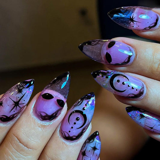 GLAMPOP Purple Phantasm Press-on Nails for Fall