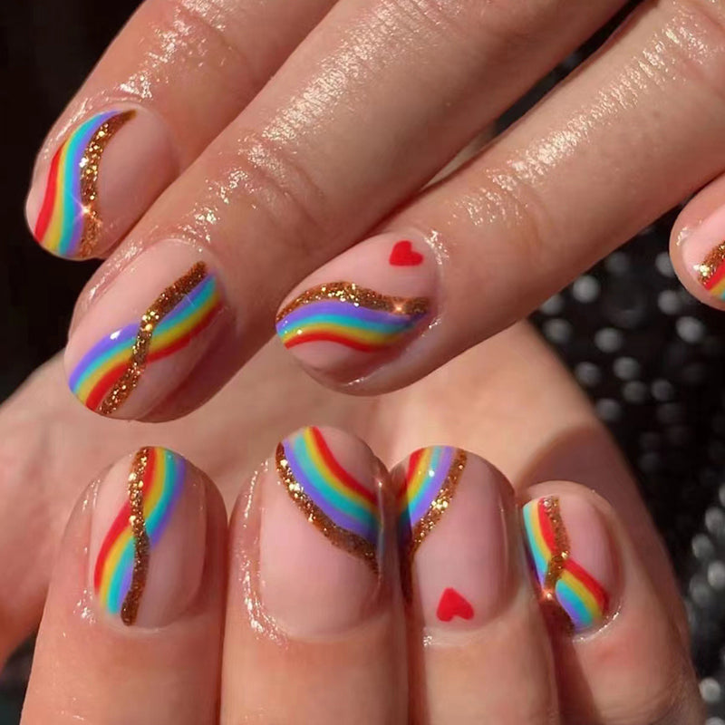 glampop Pride Parade Press-on Nails for LGBTQ+ Community