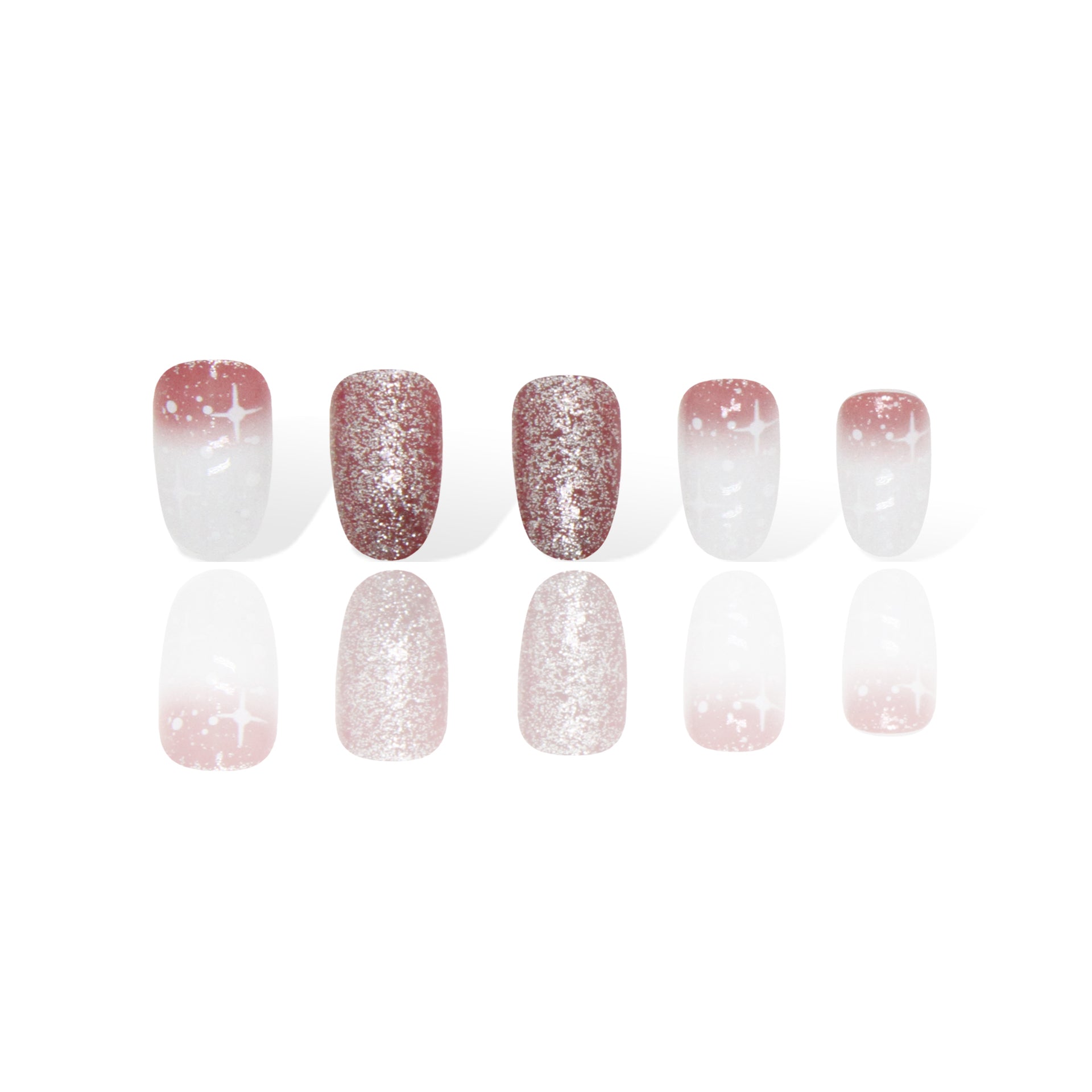 GLAMPOP Christmas Snow-Kissed Cranberry Press-on Nails