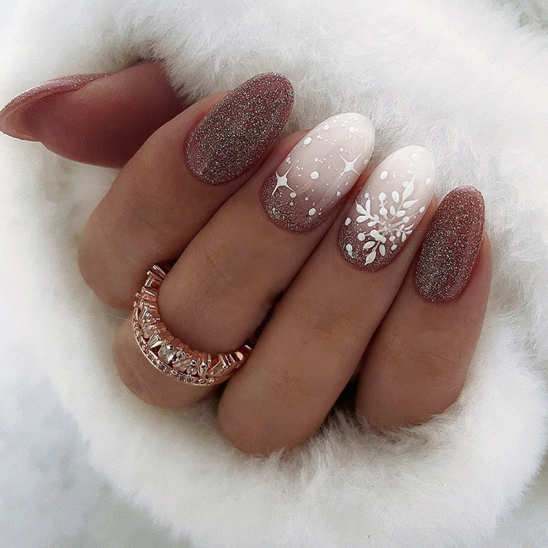 GLAMPOP Snow-Kissed Cranberry Press-on Nails