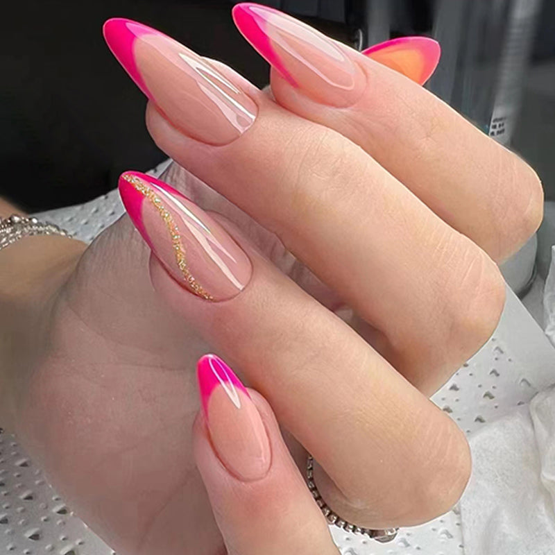 GLAMPOP Sunset Sorbet Press-on Nails ALMOND