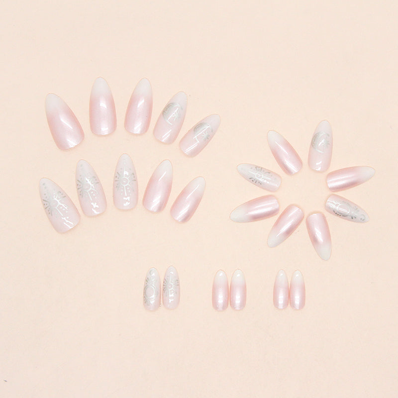 GLAMPOP Lunar Luster Press-on Nails FALSE NAILS almond