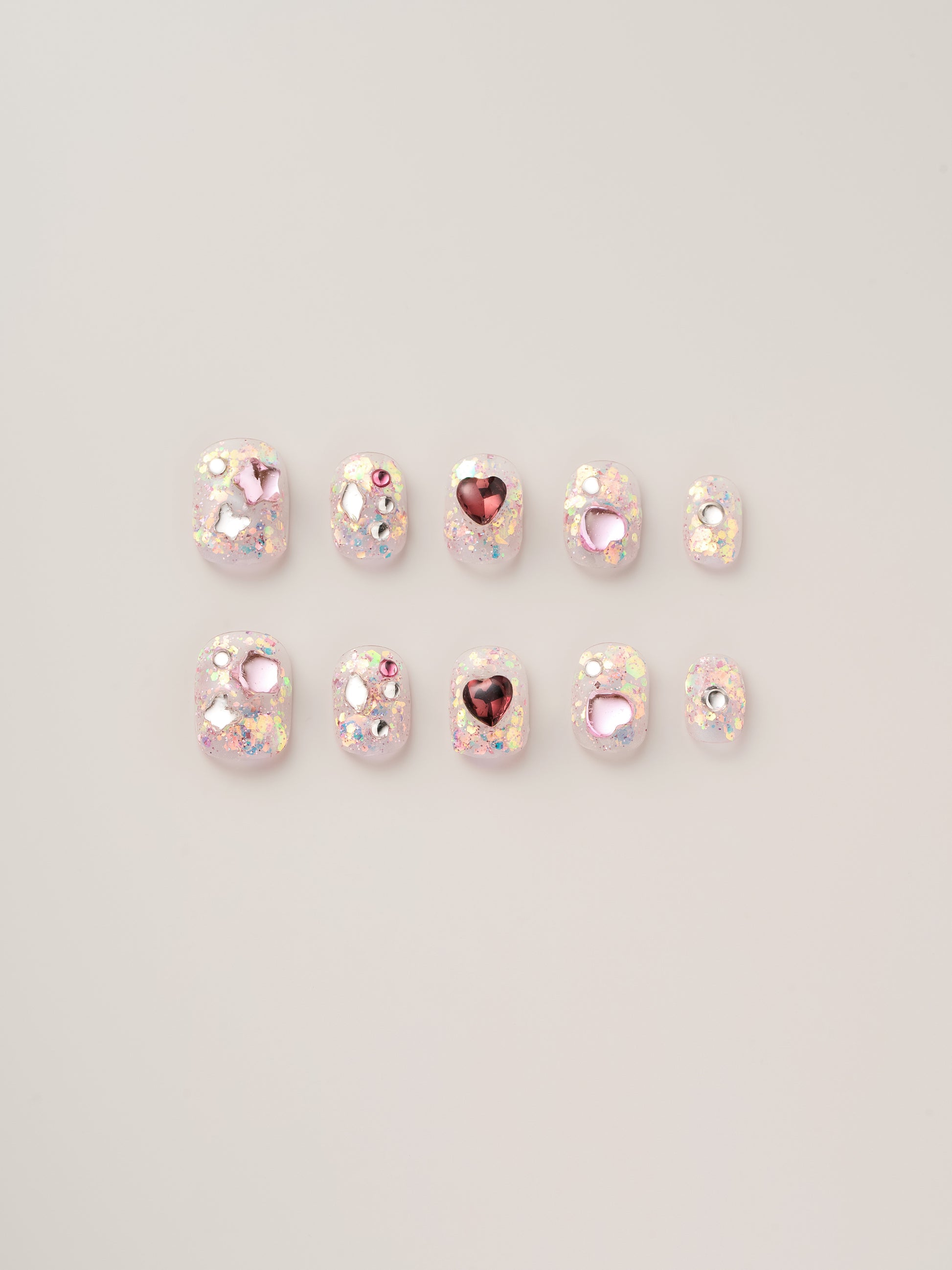 Twinkle Hearts Handmade Press On Nails 