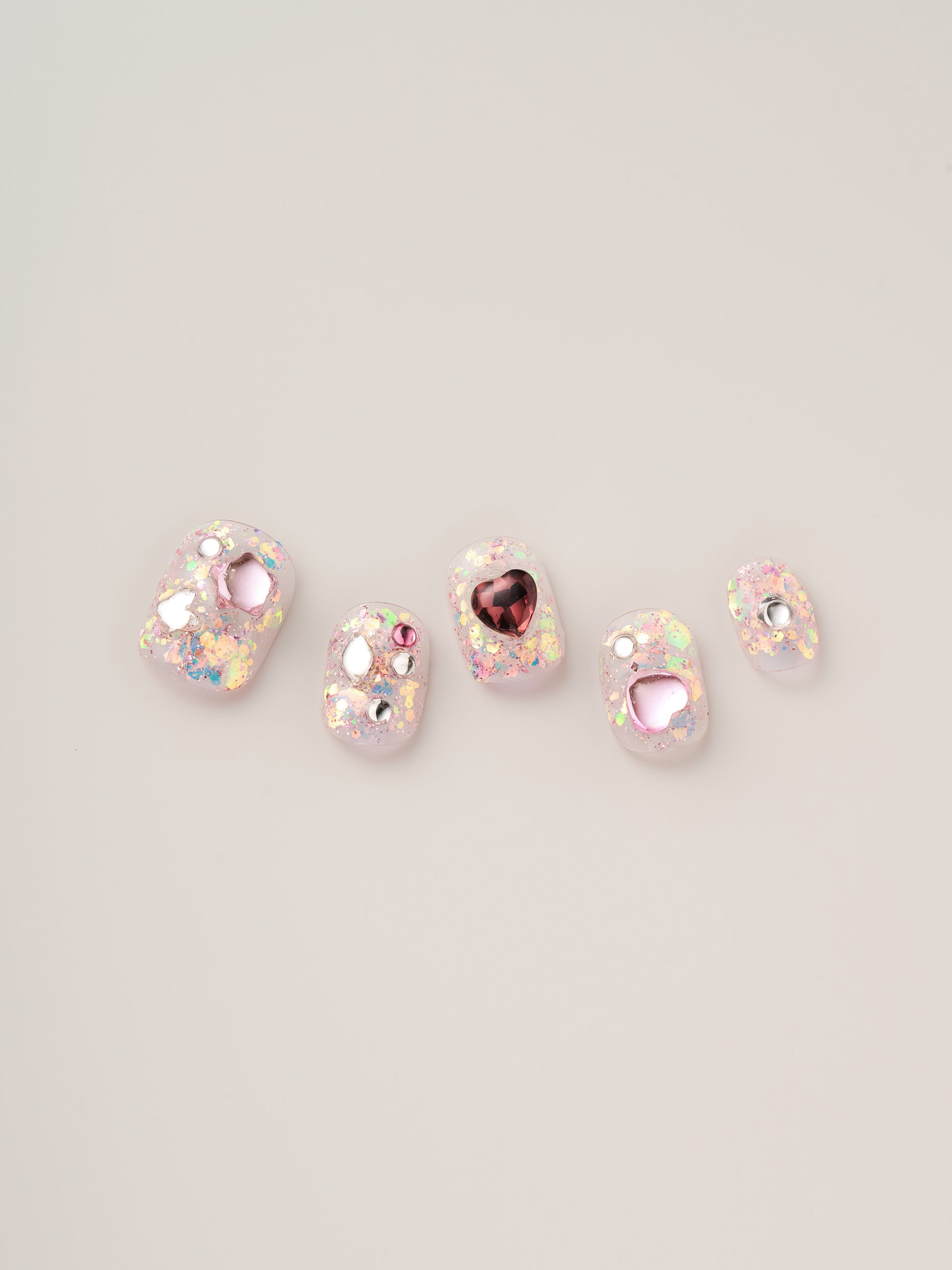Twinkle Hearts Handmade Press On Nails 