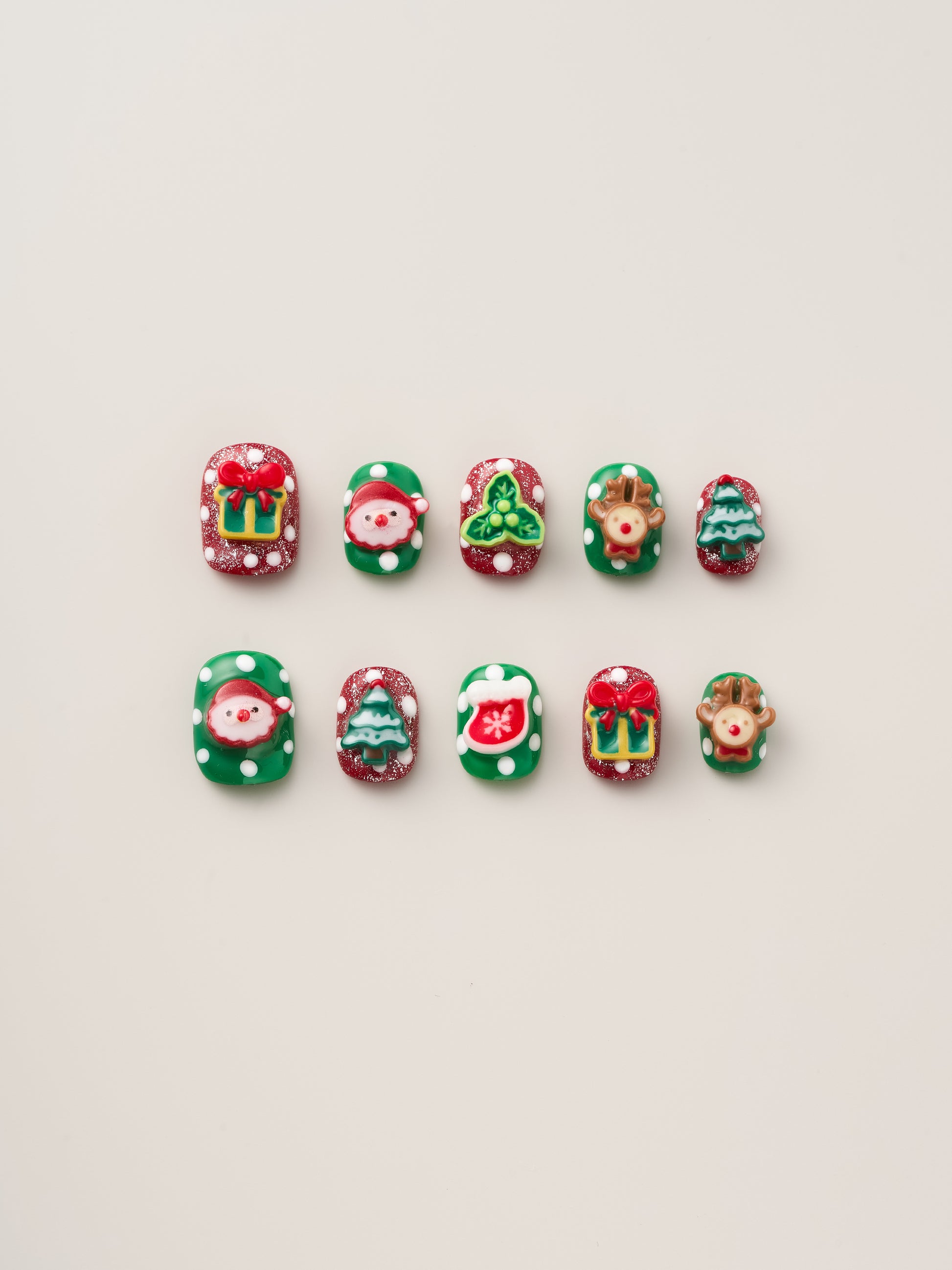 Christmas Chic Handmade Press On Nails