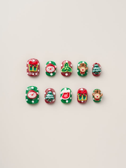 Christmas Chic Handmade Press On Nails