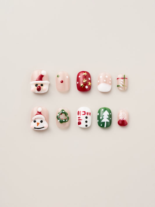 Christmas Chic Handmade Press On Nails