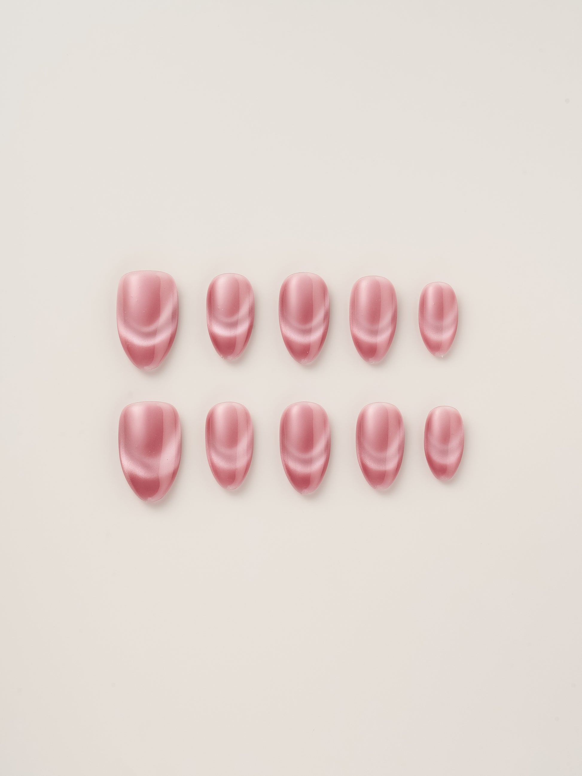 Pink Cat Eye Handmade Press On Nails
