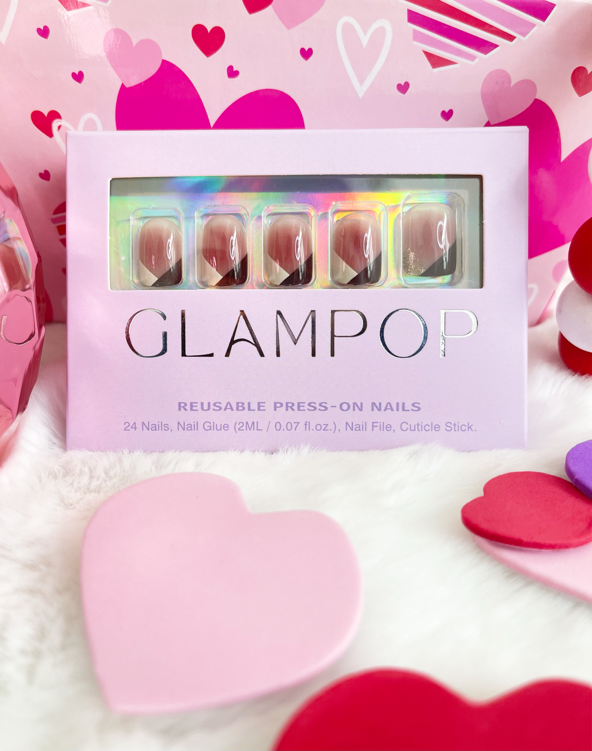 GLAMPOP Valentine’s Whisper Press-on Nails