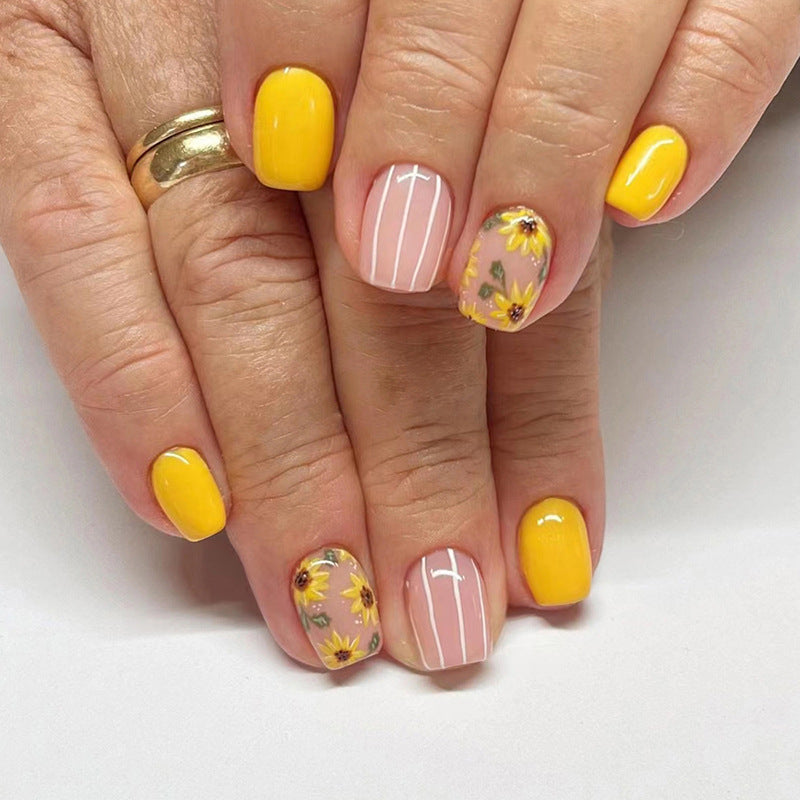 GLAMPOP Sunflower Sunshine Press-On Nails