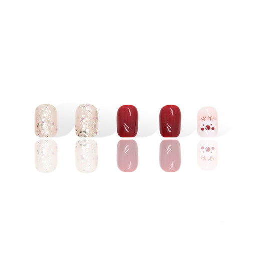 Santa’s Sparkle Press-on Nails