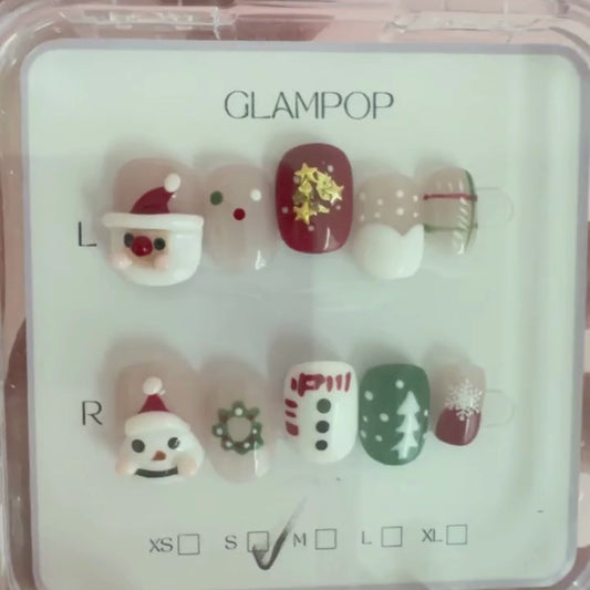 Holiday Glam Handmade Press On Nails