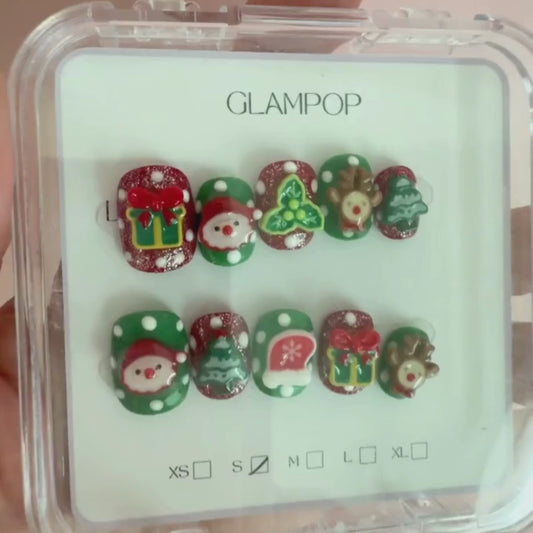 Christmas Chic Handmade Press On Nails